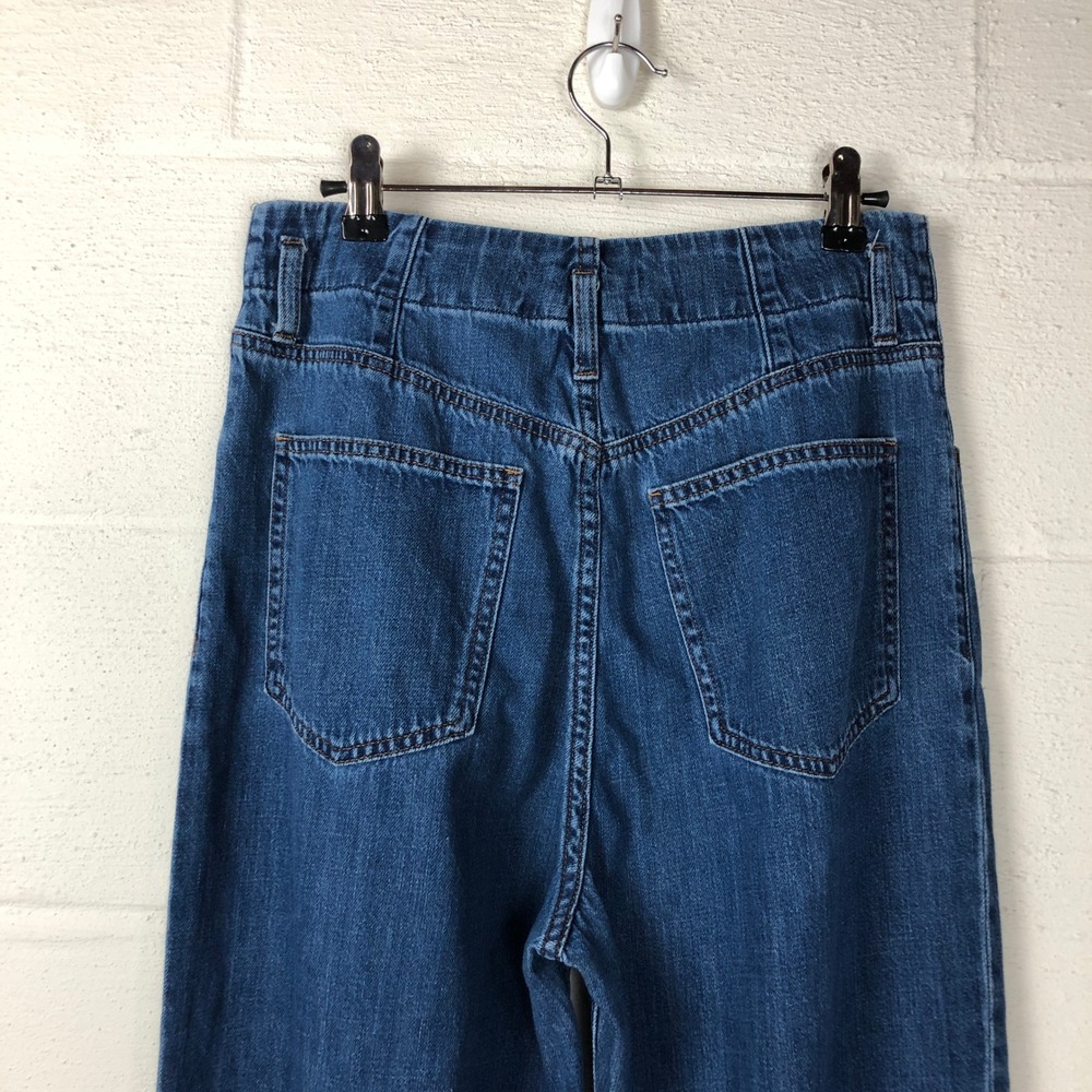 Uniqlo Womens Tapered Belted Pleated Jeans Size‎ 26 Blue MISSING BELT - Picture 5 of 15